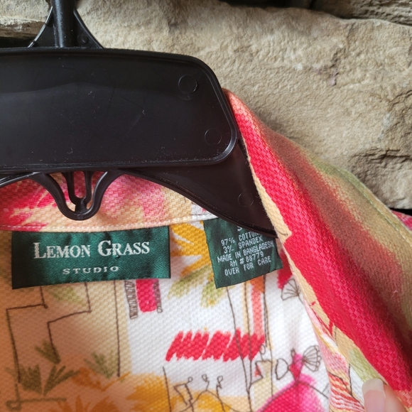 💰⏳️LemonGrass Studio funky artistic jacket cut similar to Jean jacket SM - Picture 3 of 11